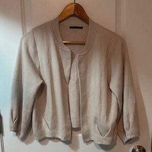 T Tahari Light Tan Women's Cardigan
